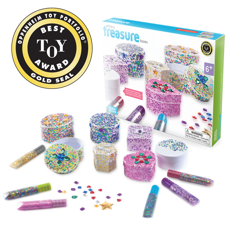 Glittery Treasure Boxes - Creative Kit for Girls