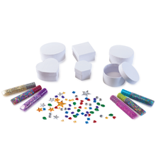Load image into Gallery viewer, Glittery Treasure Boxes - Creative Kit for Girls
