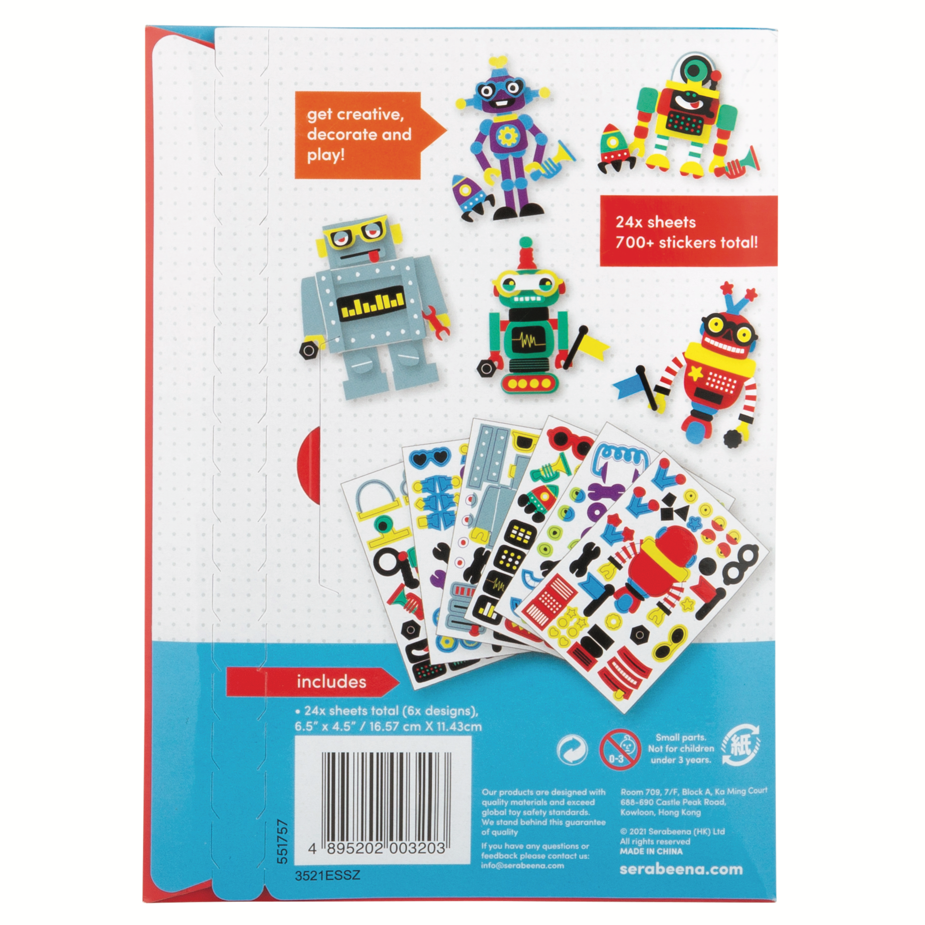 Robot Stickers - Robot Birthday Party Supplies